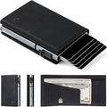 Conceal Plus Card Blocr Pop Up Wallet for Men - Slim Metal RFID Blocking Card Holder (4-6 Cards Ejector) - Minimalist Smart Front Pocket Wallet with Internal Cash + ID Storage
