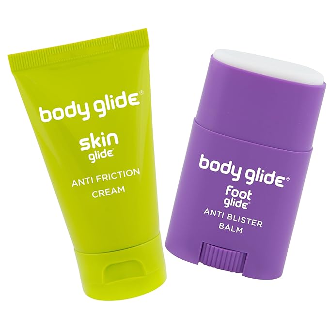 Body Glide Skin Glide & Foot Glide Gift Set | Blister Protection and Anti Chafing Cream | Complete Skin Protection for Sports, Play & Everyday | 1.6oz Skin Glide & 0.8oz Foot Glide