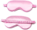 Silk Sleep Mask, Silk Sleeping Mask with Adjustable Strap, Sleeping Aid Blindfold for Nap, Sleep Mask for Women to Full Night's Sleep, Travel and Nap.(1PC) (Pink)