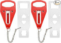 Portable Door Lock 2-Pack – Extra Lock for Home, Hotel & Apartment, Prevent Unauthorized Entry, Enhance Privacy & Safety While Traveling, Protect Family Security (2Red)