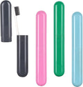 Hooqict 4 Pack Travel Toothbrush Case Portable Travel Toothbrush Holder Plastic Toothbrush Container Protector Cover for Traveling, Camping, Home, School, Business