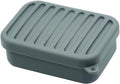 Leakproof Silicone Travel Soap Case,Portable Soap Box with Draining Layer for Shower,Bathroom,Camping,Hiking,Gym (Gray)
