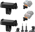 AMAZEAR Magnetic Mount for DJI OSMO Action 6 & Nano Accessories (2 Pack), Quick-Release Extension Base Bracket with 1/4" Adapter for GoPro Tripod/Selfie Stick, Black