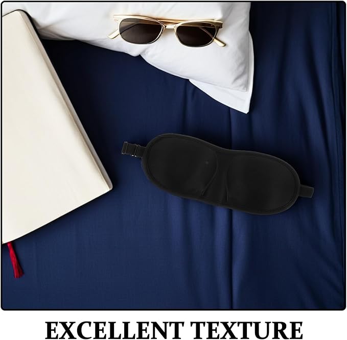 FUOYLOO 6pcs Memory Foam Contoured Sleep Mask Blackout Eye Cover with Soft Edge for Travel, Airplane, and Sleep Light Blocking Blindfold for Men and Women