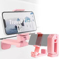 Rookii Travel Must Haves Airplane Phone Holder Mount.Portable Universal Foldable Mount with Multi-Directional Rotation,Perfect for Flight,Cruise,Desk,Hands Free Travel Gift for Content Creator (Pink)
