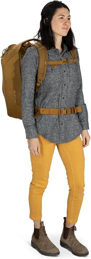 Osprey Sojourn Porter 46L Travel Backpack - Carry-On Compliant Luggage with StraightJacket Compression and Padded Laptop Sleeve - Durable Pack for International or Urban Travel, Graphite Purple