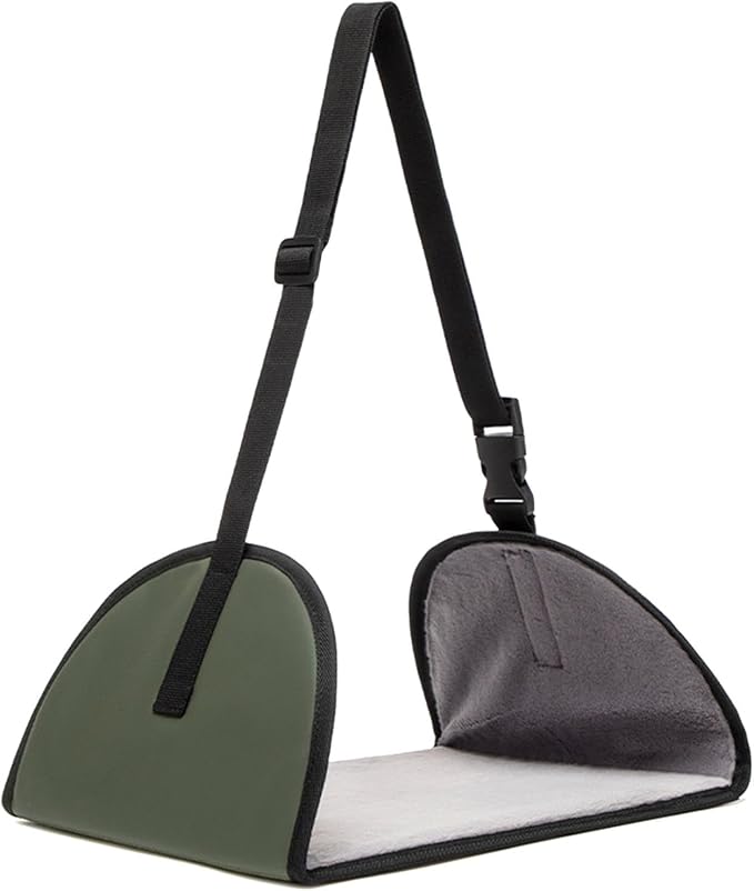 Airplane Travel Foot Hammock Airplane Footrest Portable Adjustable Strap Leg Rest Foot Hanger for Women Men, Green
