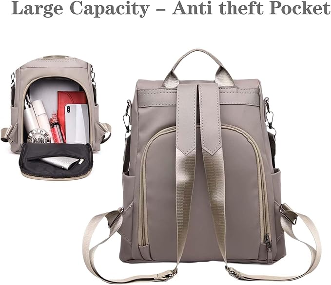Women Backpacks Anti-Theft Ladies Backpack Purse, Women's Fashion Backpack Shoulder Bag with Replaceable Strap (Casual, Black)