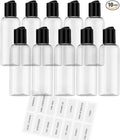 10 Pack Leakproof 3.4 Oz Travel Bottles - Refillable Empty Plastic Cosmetic Containers for Toiletries Shampoo Lotions Cream