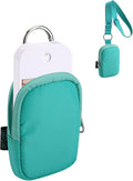 Beautyflier Pocket Hand Sanitizer Spray Case for Touchland Power Mist and Glow Mist 1FL OZ, Zipper Pouch for Hand Sanitizer Spray Bottle, with Removable Neck Strap, Great for Travel (Light Blue)