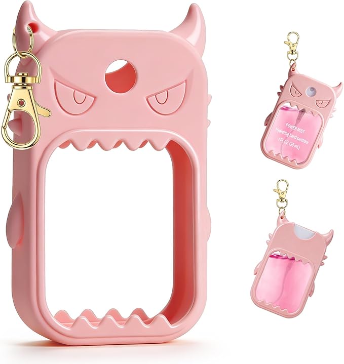 JAMIEWIN Spray Hand Sanitizer Case Compatible with Touchland Hand Sanitizer 1fl. Oz. Monster Silicone Case Holder Accessory