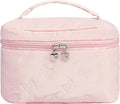 Makeup Bag Toiletry Bag for Women, Waterproof Material with Handle, Can Accommodate Toiletries, Makeup Brush Accessories（Pink）