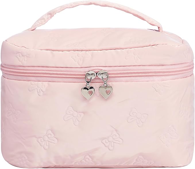 Makeup Bag Toiletry Bag for Women, Waterproof Material with Handle, Can Accommodate Toiletries, Makeup Brush Accessories（Pink）