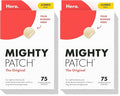 Mighty Patch Original Patch from Hero Cosmetics - #1 Hydrocolloid Acne Pimple Patches for Face, Shrinking Zits & Whiteheads in 1 Use, Nighttime Spot Pimple Stickers for Face, 75 Count (Pack of 2)