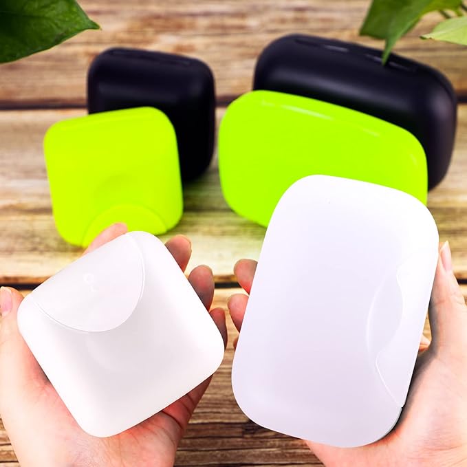 2 Pcs Small Size Plastic Soap Case Holder Container Box Home Outdoor Hiking Camping Travel,2.75 * 2.75 * 1.65 inch Clear