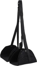 Adjustable Oxford Cloth Airplane Footrest Hammock Portable Hanging Foot Pad Travel Essentials Black Foot Rest for Long Flights Office Use