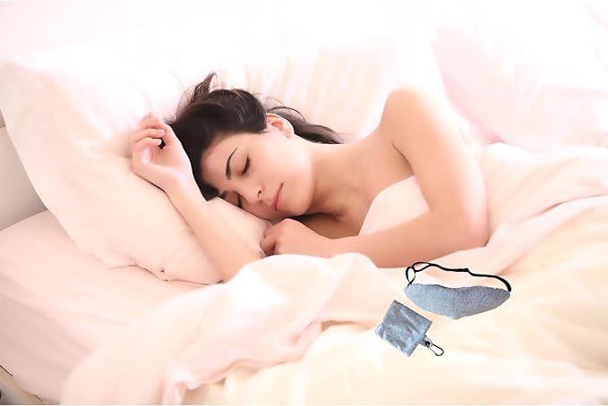 Fan Wu 100% Cotton Blackout Sleep Mask with Adjustable Nose Bridge for Women & Men – Light Blocking Eye Mask with Nose Wing Trim, Soft Breathable for Side Sleepers, Travel-Friendly Eye Cover