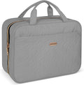 BALULHG Grey Toiletry Bag, Makeup Organizer, Travel Bag For Women Mens Toiletries, Waterproof with Hanging Hook, Large Capacity