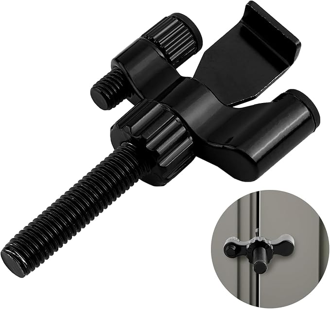 Portable Door Lock for Travel Security, Heavy Duty Metal Hotel Privacy Device for Solo Travelers, Safety Essential for Home, Apartment and Dorm, Black