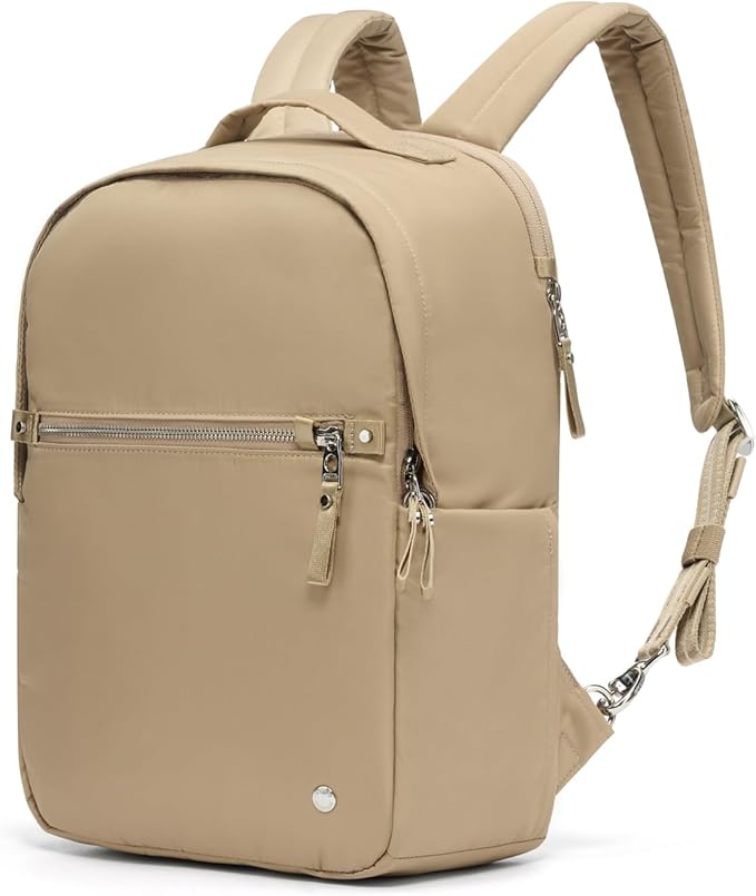 Pacsafe W 10L Anti Theft Backpack, Taupe
