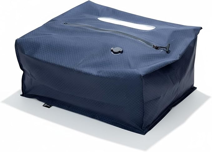 Vacuum Seal Bag for Clothing Travel - TSA Compliant Airless PacPro 48L, Carry-On Compression Packing Cube for Luggage and Backpacks, Pump-free Air Valve (Large, Blue)