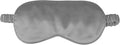 1 Pack Sleep Mask, Silk Eye Mask with Elastic Strap, Blindfold, Soft Silk Sleeping Mask for Girls, Women, Men (Grey)