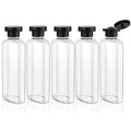 Travel Shampoo Bottles 7.7oz 5 Pack Leak Proof Squeeze Bottles with Flip Cap Refillable Containers for Toiletries