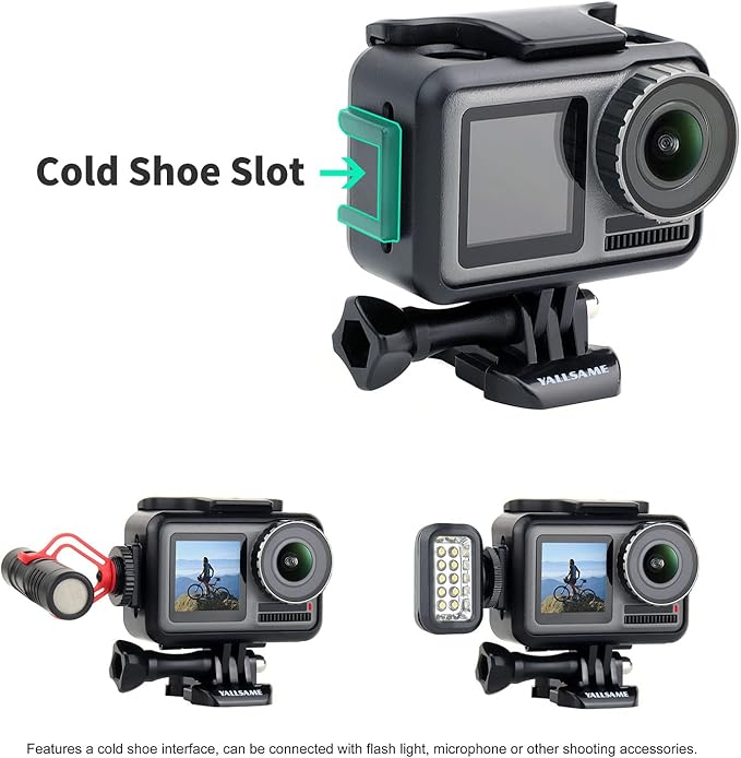 Frame Case for DJI Osmo Action 1 Skeleton Housing Protective Shell Cage with Cold Shoe Mount Photography Vlog Accessories Kit for DJI Action 1
