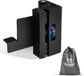 Portable Door Reinforcement Lock, Adjustable Design, Home/Hotel Security Extra Lock, Apartment Bedroom No Drill Flip Lock, Travel Safety Device(Black, 1 Pack)