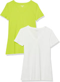 Amazon Essentials Women's Regular-Fit Short-Sleeve T-Shirt (Crewneck and V-Neck Options), Multipacks