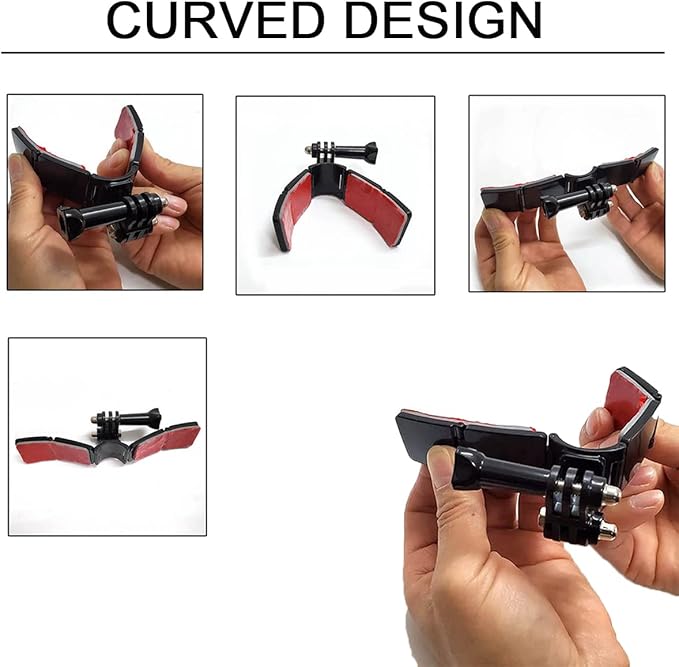 Helmet Chin Mount for GoPro, Adhesive Chin Mount Fit for Full Face Motorcycle Helmet, Immersive POV Recording, Compatible With GoPro Hero 13 12 11 10 9 8 Camera, Helmets Accessories Gear For Man Women