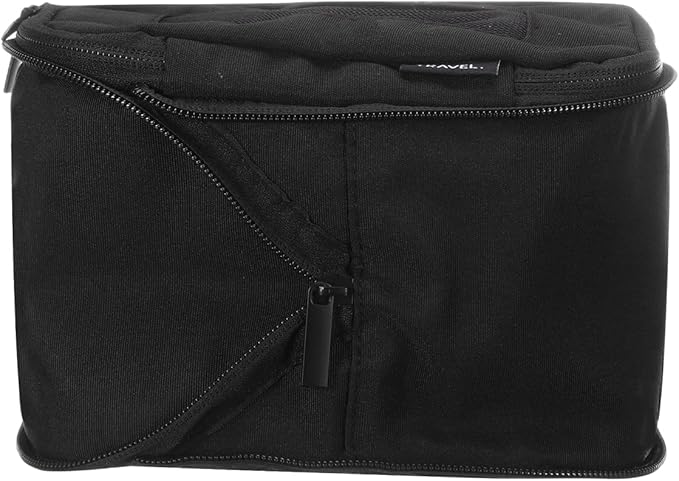 HARFINGTON Compression Packing Cube for Suitcases 18x12x13cm Lightweight Luggage Organizers Bag Travel Essentials Compression Bags for Carry on Suitcases, Black