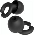 Hush Hoops Ear Plugs, Ultra-Soft Reusable Noise Reducing Earplugs with Horseshoe Shape for Comfort, 4 Tip Sizes for Customizable Fit, 17dB (NRR) Noise Reduction Rating, Black, 1 Pair with Travel Case