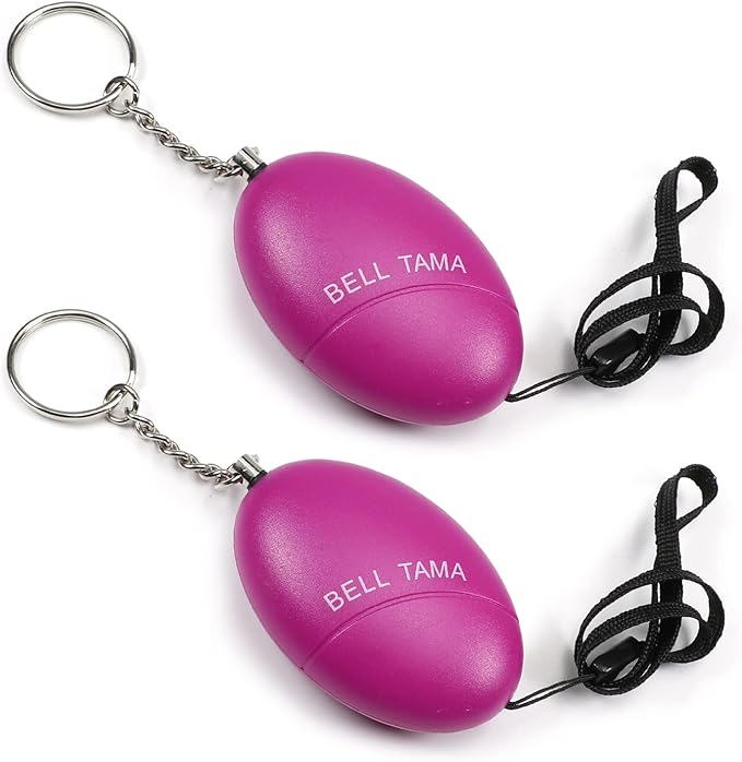 Othmro Safe Sound Personal Alarm 2 Pack 120DB Personal Security Alarm Keychain, Emergency Safety Alarm for Women, Men, Children, Elderly Purple