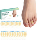 Gel Blister Bandages Hydrocolloid Bandages - Welnove 30ct Blister Cushions (Toe Pack) - Blister Bandages for Heel, Toe & Foot - Blister Pads for Prevention & Recovery - Water Resistant Bandages
