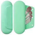 AGIKET Silicone Makeup Brush Holder Travel Cosmetic Bag：Soft Portable Cosmetic Face Brushes Holder with Upgrade Anti-Fall Out Magnetic Closure, Large Travel Makeup Brush Case - Green