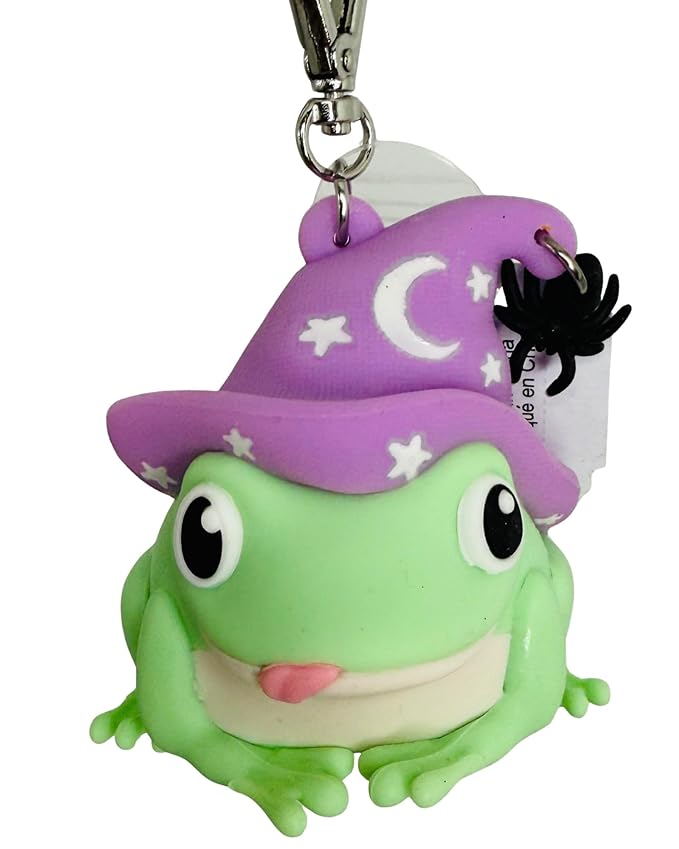 Bath and Body Works Magical Green Frog With Purple Hat Pocketbac Hand Sanitzer Holder