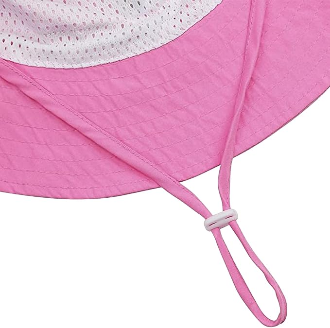 55cube UPF 50+ Baby & Toddler Sun Hat, Wide Brim Infant Bucket Hat for Beach & Outdoors, Adjustable Fit for Ages 0-4 Years