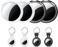 4 Pack Tracker Tags [Apple MFi Certified] Work with Apple Find My(iOS Only) Bluetooth Smart Tags Key Item Finder Waterproof Worldwide Replaceable Battery Tracking for Wallet Pets Backpack Dogs Luggage