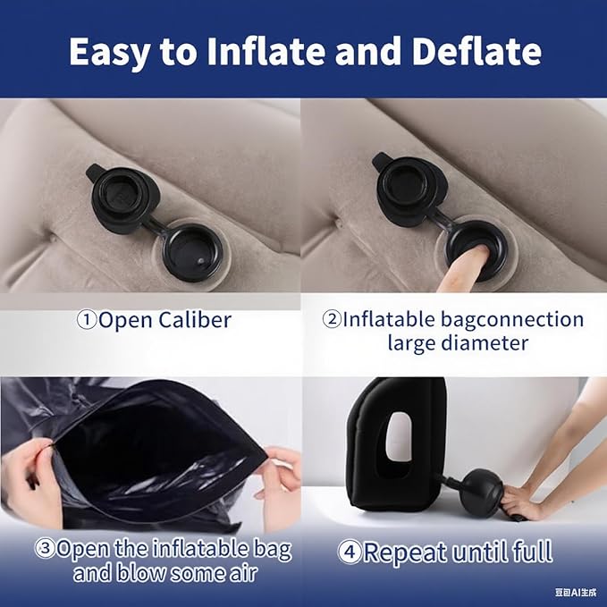 Neck Pillow Airplane Pillow for Long Flight,airplanesleep Support,Airplane Sleeping Support, Inflatable Pillow for Flights, Travel Essentials Neck Pillows for Airplanes