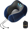 Travel Pillows for Airplane - Neck Pillow Airplane and Car Use - Soft Comfortable Memory Foam Travel Neck Pillow - Travel Essentials for Women and Men (Navy Blue)