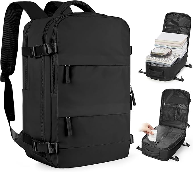 coofay Vacuum Backpack Travel with Pump Vacpack Travel Backpack with Vacuum System Mochila de Viaje Compresion al Vacio Easyvacpack Airbag Backpacks for Traveling Carry on Luggage