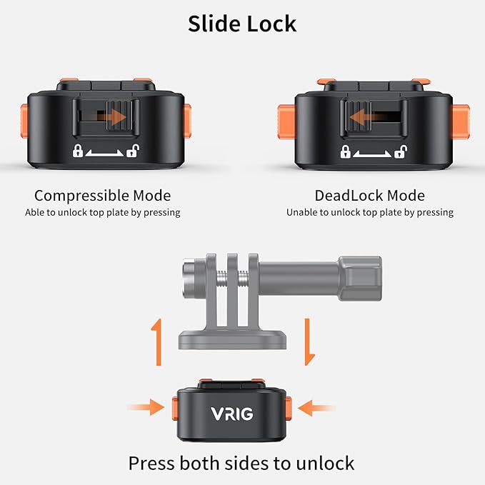 VRIG Camera Tripod Quick Release Plate Universal Mount Magnetic Base Adapter with 1/4 Screw Hole, Suitable for Claw Mini Series (1/4 Base)