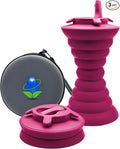 The Pocket Bidet® Bundle: Portable Travel Bidet with Zip Case & Adjustable Neck Strap. Collapsible Design, Easy to Spray, Flying Saucer Bidet for Men & Women, Fits in a Purse or Bag (Pink, 500 ml)