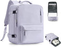 VGCUB Travel Backpack for Women Men for Spirit Airlines Personal Item Bag 18x14x8 Inches Laptop College Backpack,Waterproof Carry on Flight Approved Work Backpack Mochila de Viaje,Large Purple taro