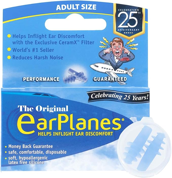 EarPlanes Ear Plugs 1 Pair (Pack of 4)