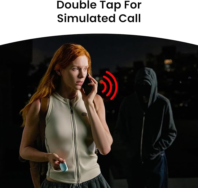 SwitchBot 130 dB Personal Safety Alarm for Women with Apple Find My APP, Extra-Loud Siren & Strobe Light, Waterproof Self Defense Keychain for Women, College Girls and Kids (Blue)