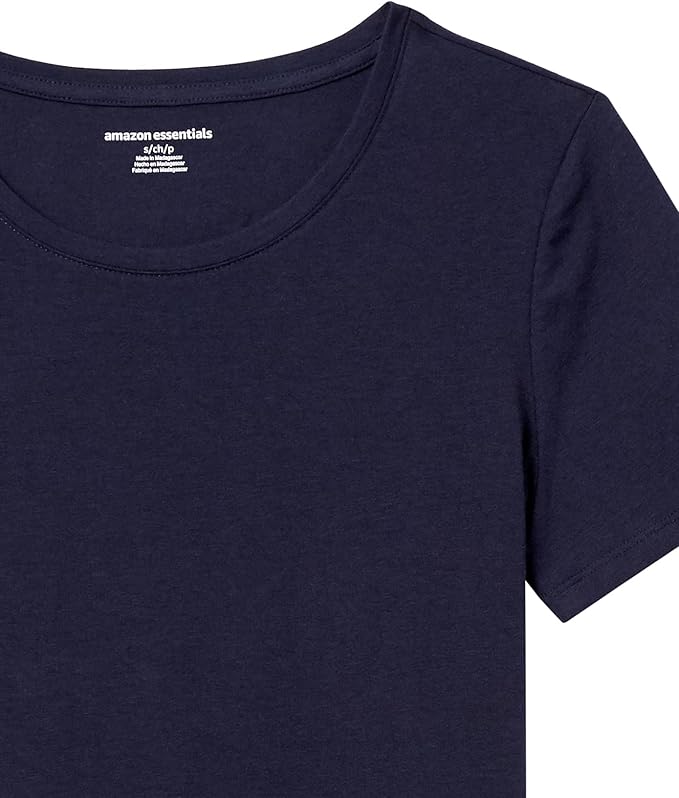 Amazon Essentials Women's Regular-Fit Short-Sleeve T-Shirt (Crewneck and V-Neck Options), Multipacks