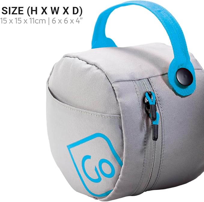 Universal Travel Pillow Packer, Compatible with Most U-Shaped Memory Foam Neck Pillows, Roll to Fit, Perfect for Airplane, Bus, Car, and Train Journey, Travel Essentials, Blue