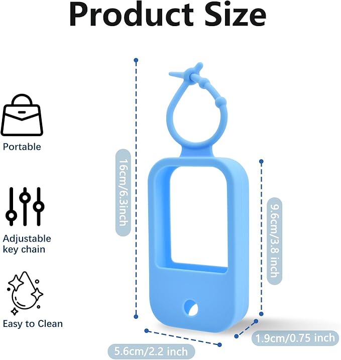 3Pcs Silicone Case for Touchland Hand Sanitizer Spray Protective Case with Keychain, Travel Size Hand Sanitizer